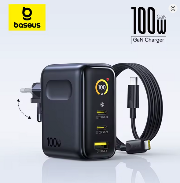 Мережевий зарядний пристрій Baseus потужністю 100W 001 фото