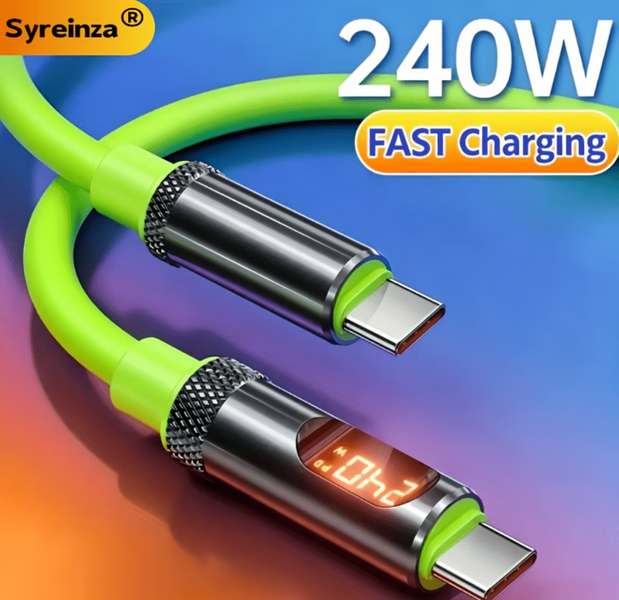 Кабель живлення Syreinza Type-C to Type-C 240W 2m 00100 фото